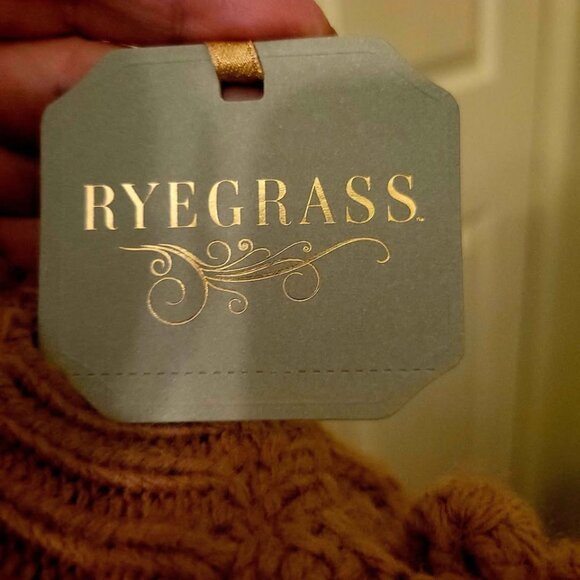 Ryegrass Camel Brown Cable Knit Sweater With Bobble Stitch Detailing. Size XS - Picture 7 of 8